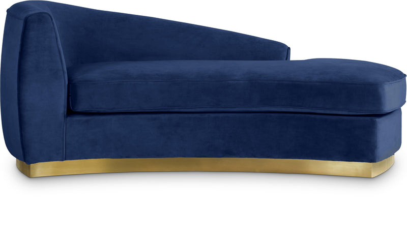 Julian Navy Velvet Chaise