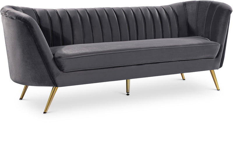 Margo Grey Velvet Sofa