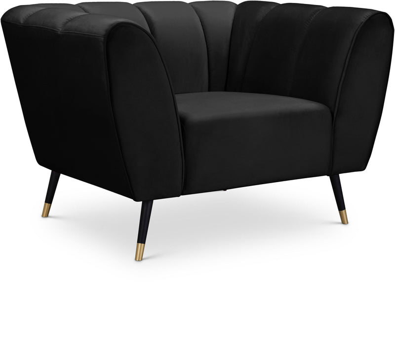 Beaumont Black Velvet Chair