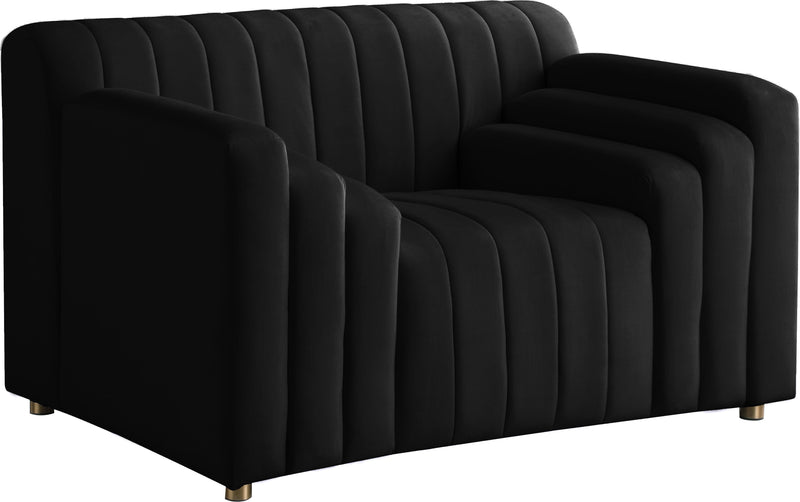Naya Black Velvet Chair
