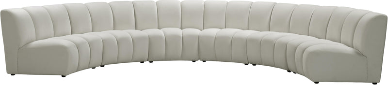 Infinity Cream Velvet 6pc. Modular Sectional