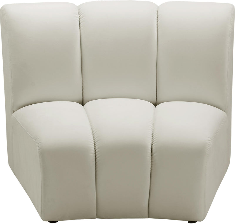 Infinity Cream Velvet Modular Chair
