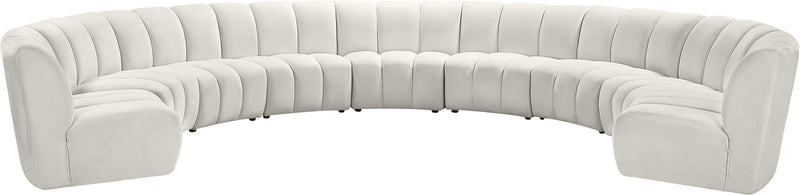 Infinity Cream Velvet 9pc. Modular Sectional