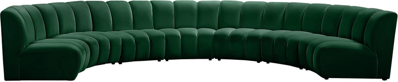 Infinity Green Velvet 7pc. Modular Sectional