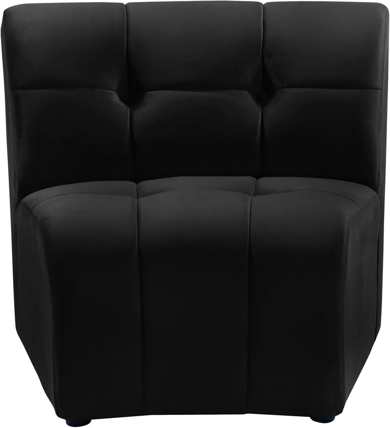Limitless Black Velvet Modular Chair