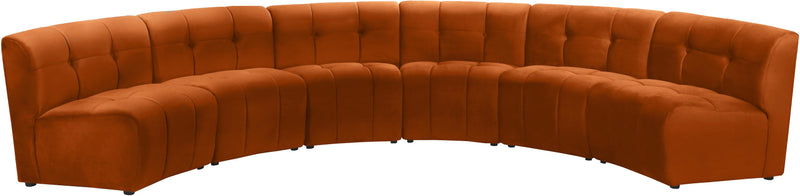 Limitless Cognac Velvet 6pc. Modular Sectional