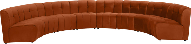 Limitless Cognac Velvet 8pc. Modular Sectional