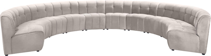 Limitless Cream Velvet 10pc. Modular Sectional