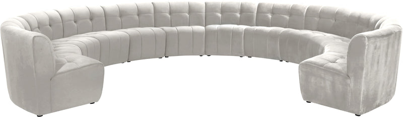 Limitless Cream Velvet 12pc. Modular Sectional