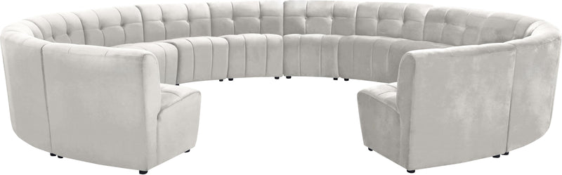 Limitless Cream Velvet 14pc. Modular Sectional