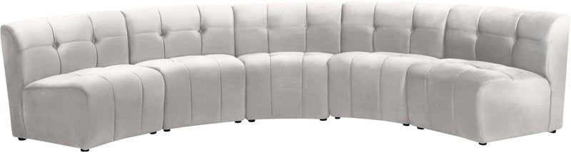 Limitless Cream Velvet 5pc. Modular Sectional