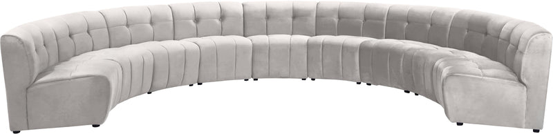Limitless Cream Velvet 9pc. Modular Sectional