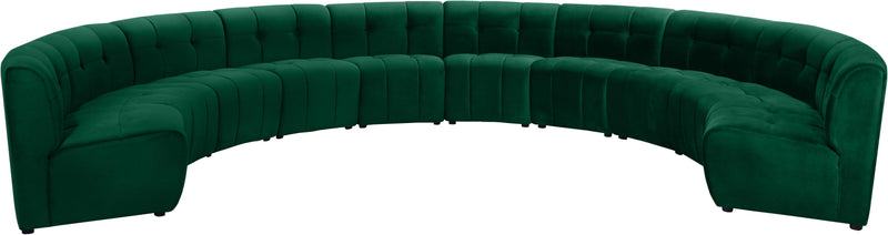 Limitless Green Velvet 10pc. Modular Sectional