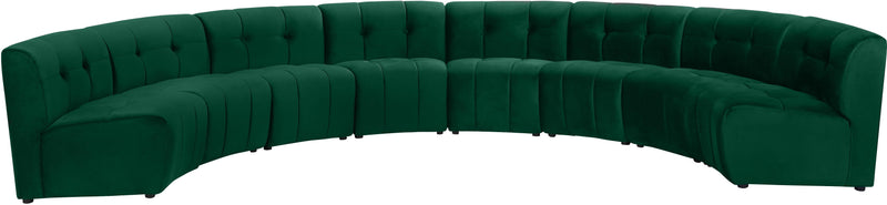 Limitless Green Velvet 8pc. Modular Sectional