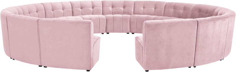 Limitless Pink Velvet 15pc. Modular Sectional