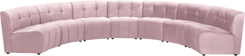 Limitless Pink Velvet 7pc. Modular Sectional