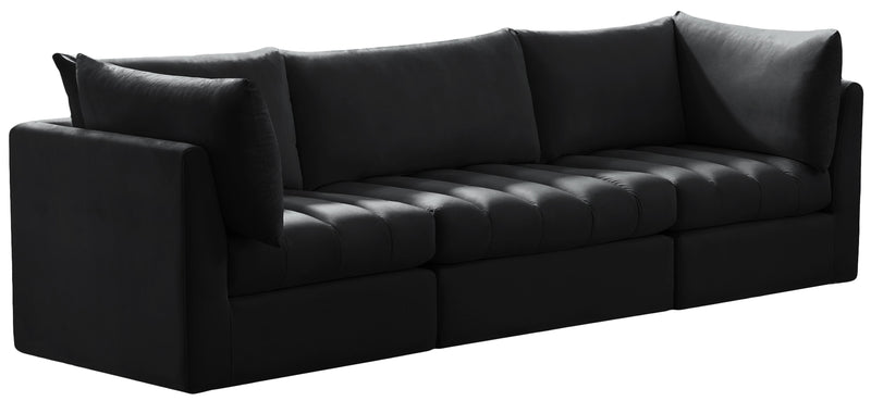 Jacob Black Velvet Modular Sofa