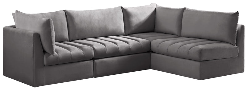 Jacob Grey Velvet Modular Sectional
