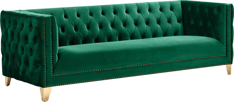 Michelle Green Velvet Sofa