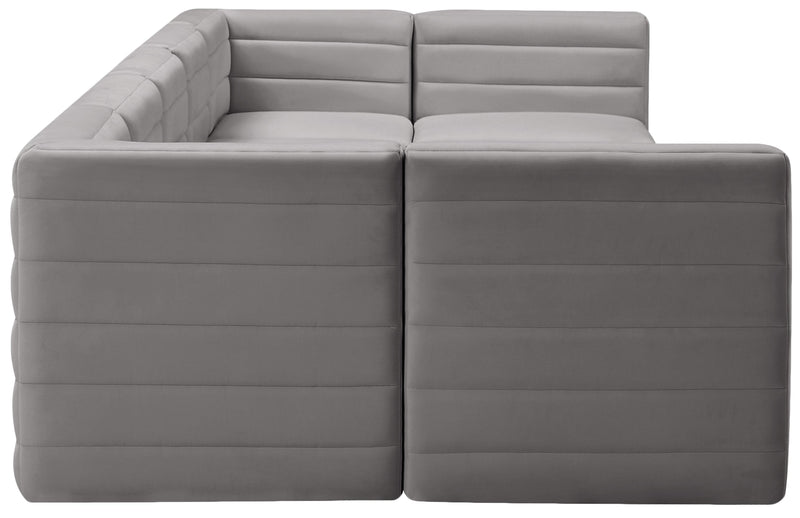 Quincy Grey Velvet Modular Sectional