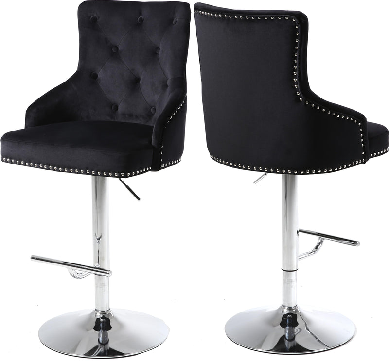 Claude Black Velvet Adjustable Stool