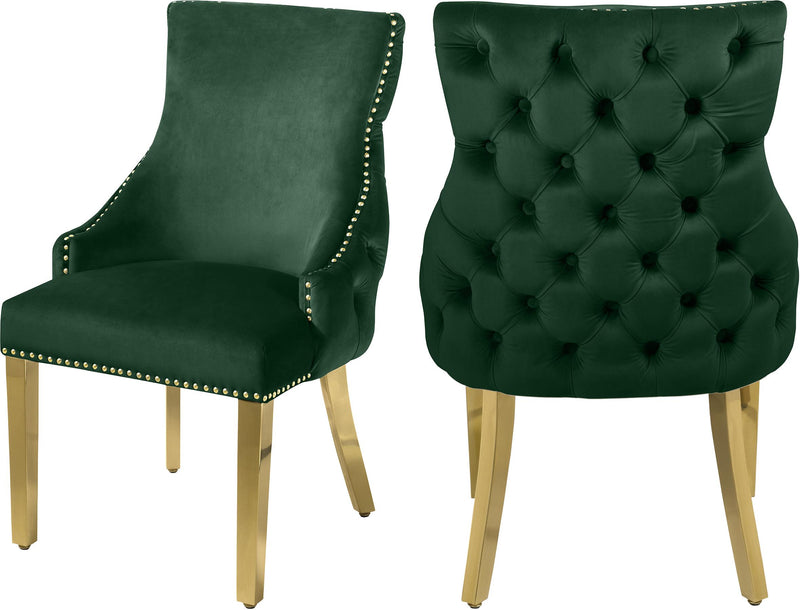 Tuft Green Velvet Dining Chair