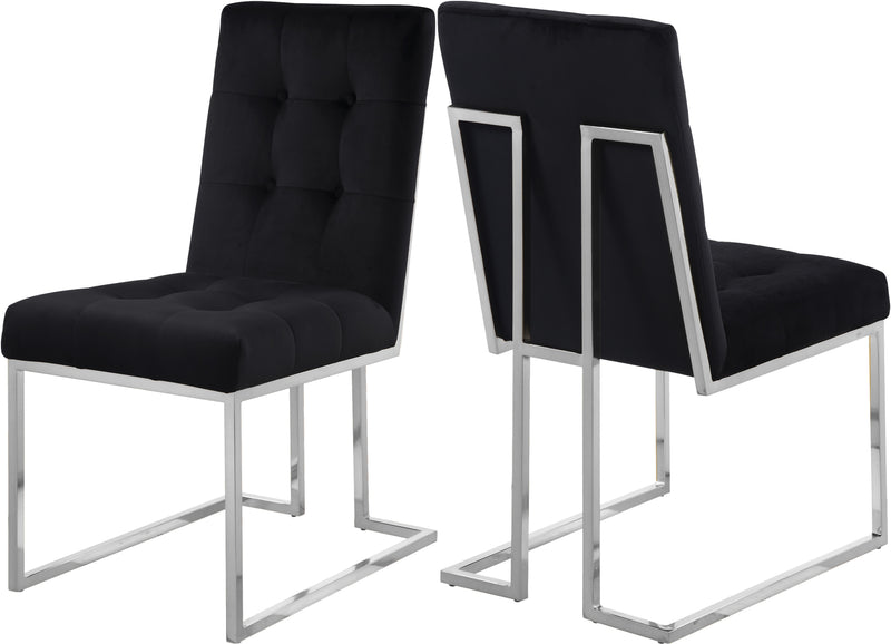 Alexis Black Velvet Dining Chair