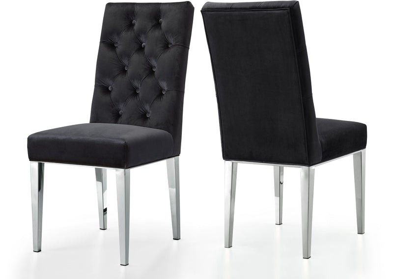 Juno Black Velvet Dining Chair