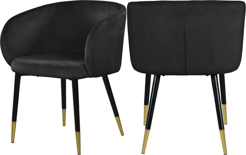 Louise Black Velvet Dining Chair