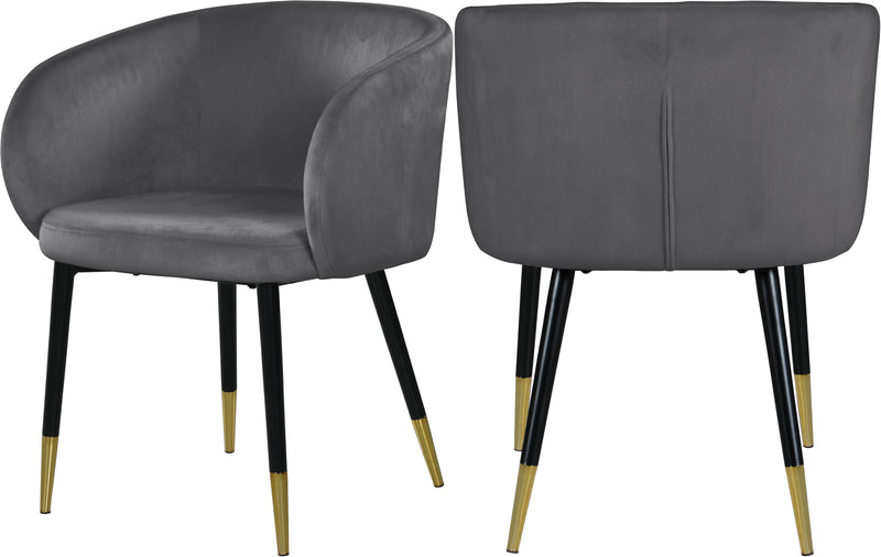 Louise Grey Velvet Dining Chair
