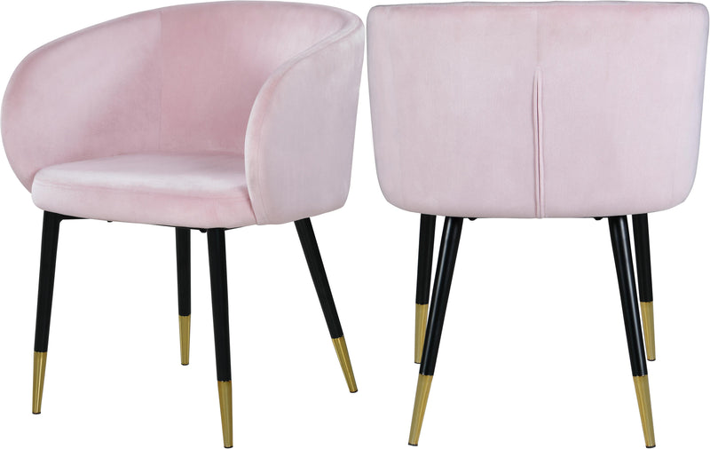 Louise Pink Velvet Dining Chair