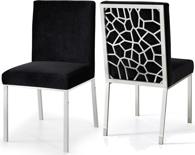 Opal Black Velvet Dining Chair