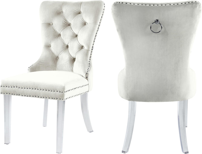 Miley Cream Velvet Dining Chair