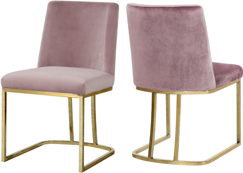 Heidi Pink Velvet Dining Chair