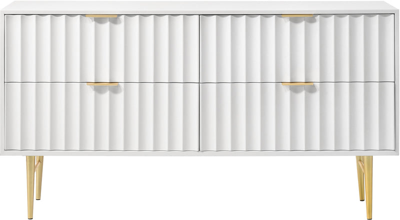 Modernist White Gloss Dresser