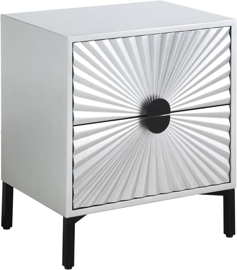 Glitz Antique Silver Side Table