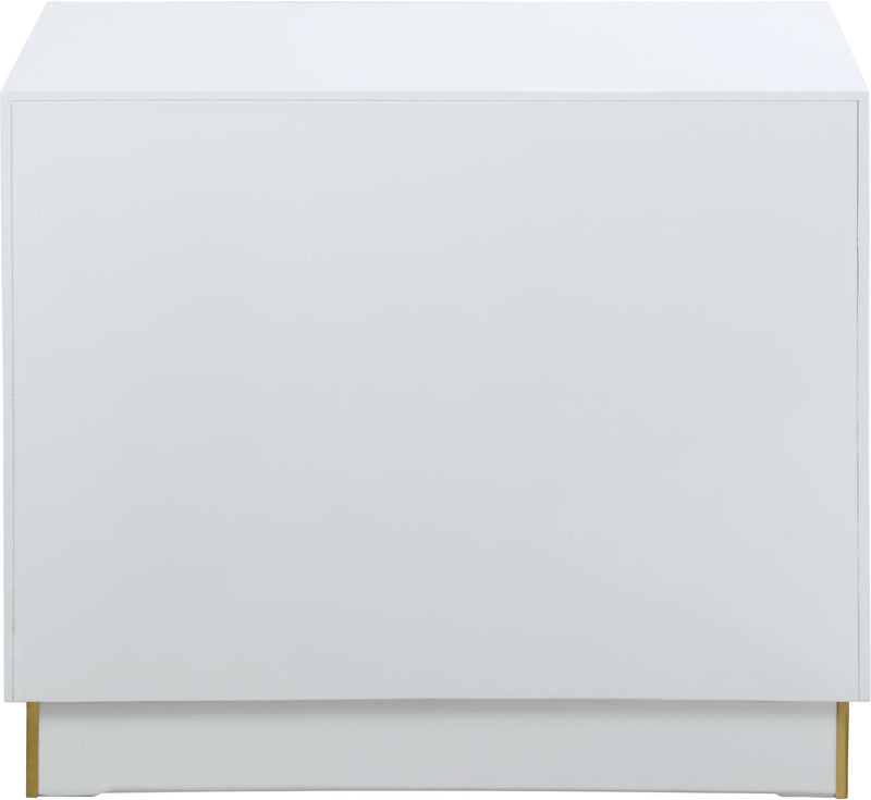 Cosmopolitan White Lacquer Side Table