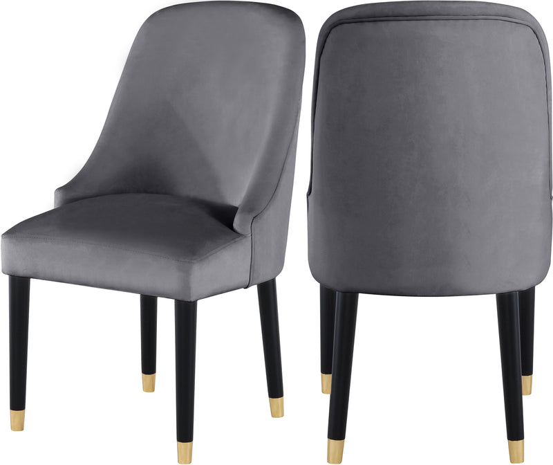 Omni Grey Velvet Dining Chair