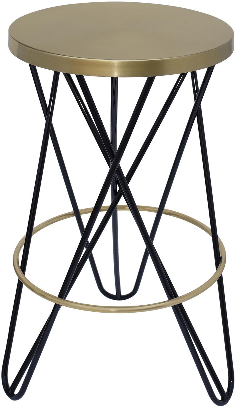 Mercury Black / Gold Counter Stool
