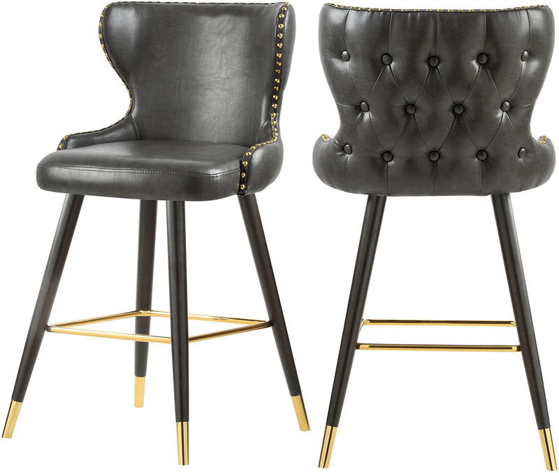 Hendrix Grey Faux Leather Counter/Bar Stool