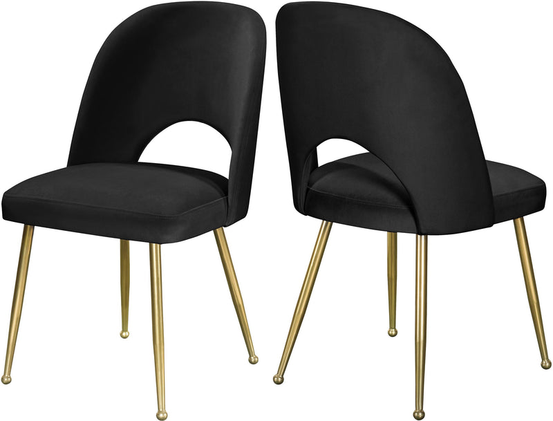 Logan Black Velvet Dining Chair