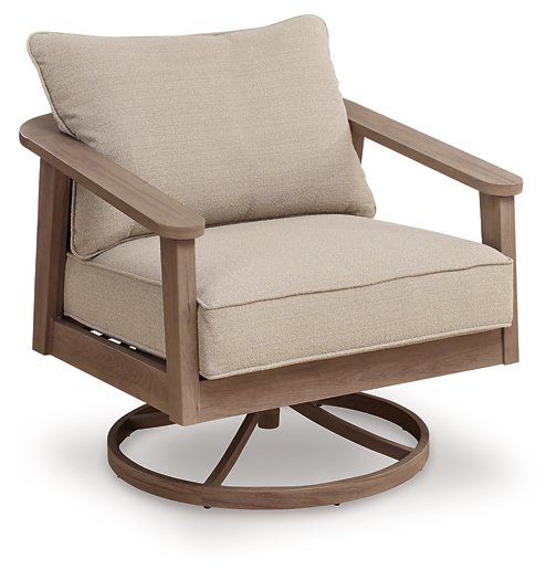 Harmony Headlands Outdoor Swivel Lounge with Cushion - Luxe Home Furnishings (Jersey City, NJ)