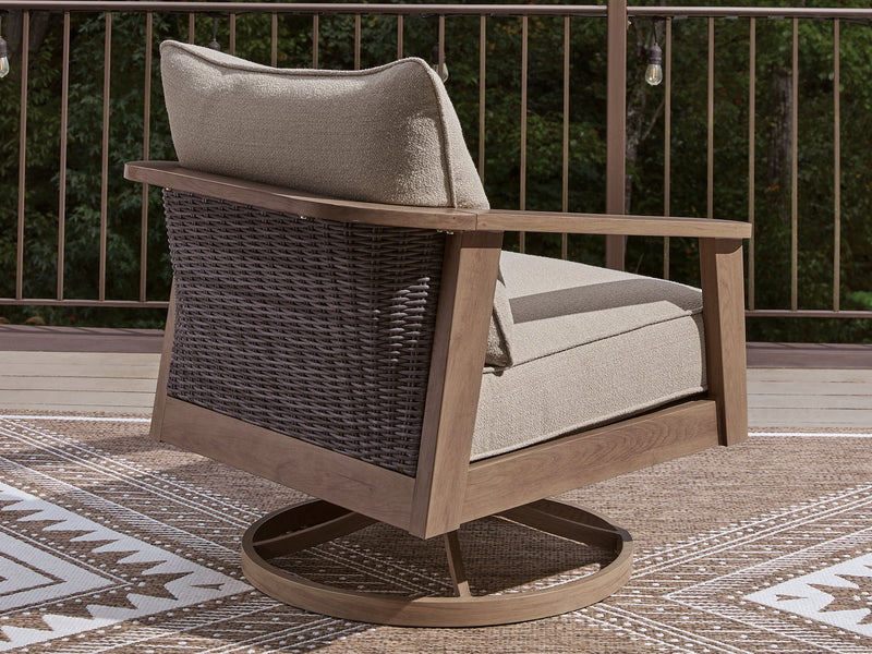 Harmony Headlands Outdoor Swivel Lounge with Cushion - Luxe Home Furnishings (Jersey City, NJ)