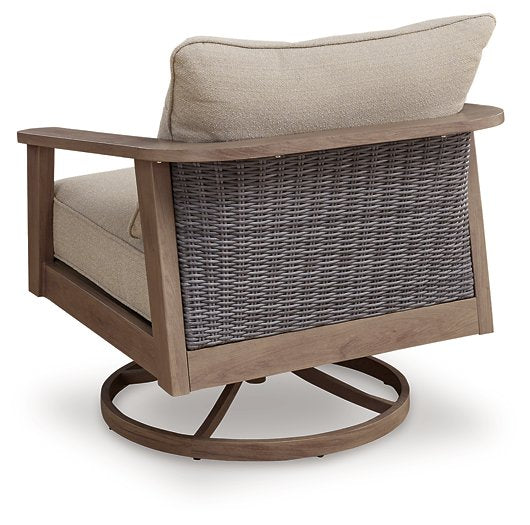 Harmony Headlands Outdoor Swivel Lounge with Cushion - Luxe Home Furnishings (Jersey City, NJ)