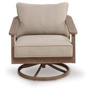 Harmony Headlands Outdoor Swivel Lounge with Cushion - Luxe Home Furnishings (Jersey City, NJ)