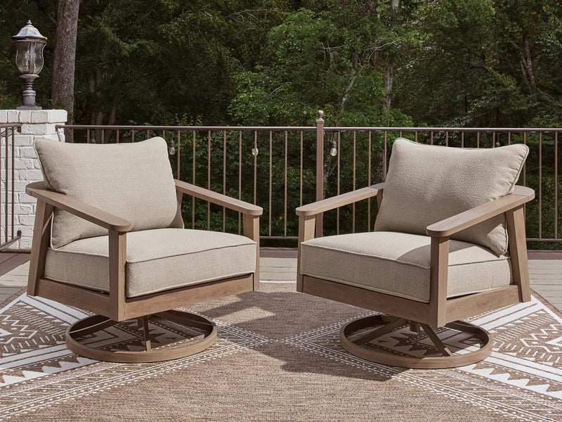 Harmony Headlands Outdoor Swivel Lounge with Cushion - Luxe Home Furnishings (Jersey City, NJ)
