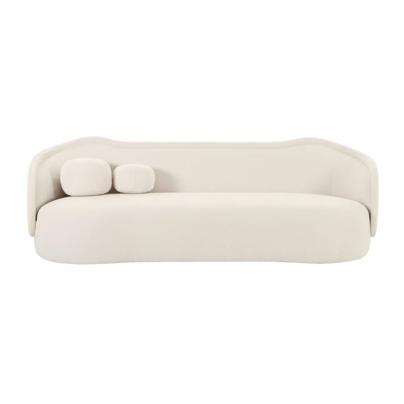 Circe Cream Textured Velvet Sofa