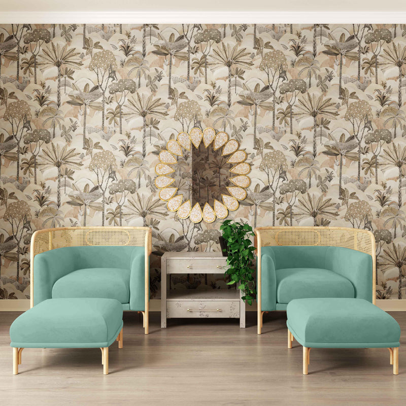 Desiree Ocean Blue Velvet Ottoman 8