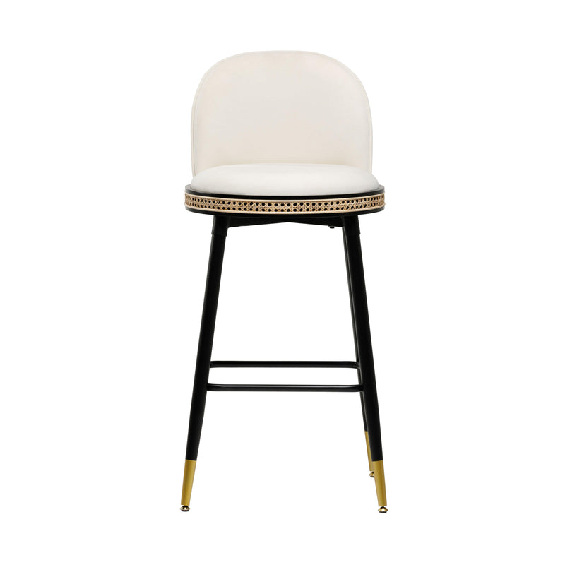 Harley Cream Velvet Bar Stool 9