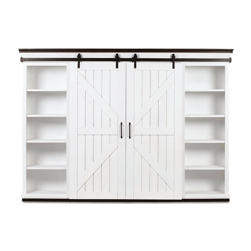 Harrison Distressed White Entertainment Center